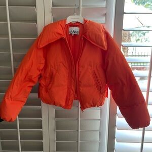 GANNI puffer crop jacket
